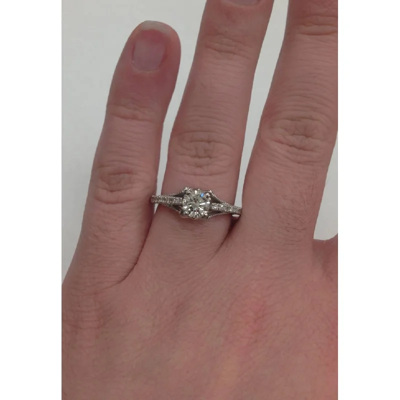 7/8ct Vintage Diamond Engagement Ring 950 Platinum