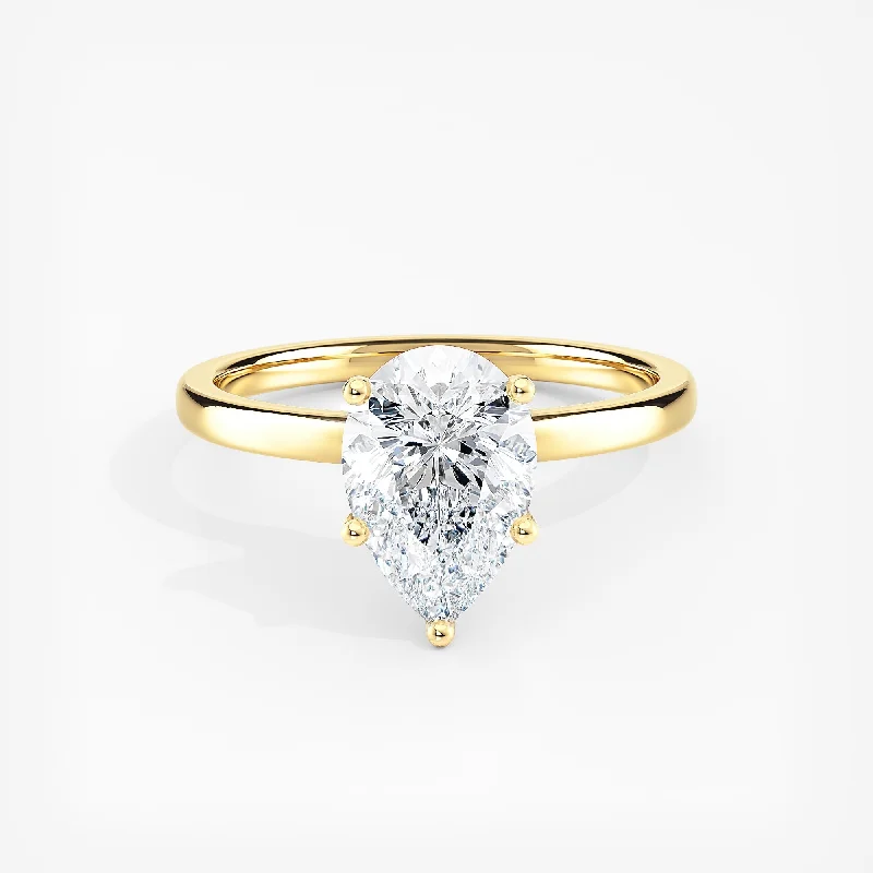 Auriya 14k Gold Lab Grown Pear Ribbon-Halo Diamond Engagement Ring 0.60 to 5.10 ct. tw. (F-G VS)